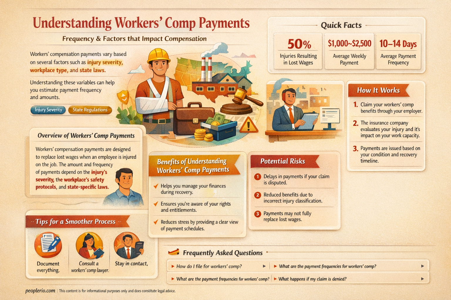 how often does workmans comp pay
