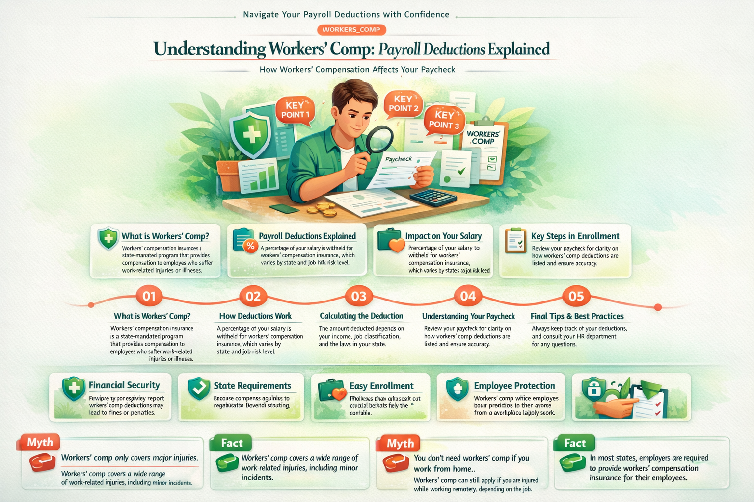 do i have to deduct workmens comp from payroll check