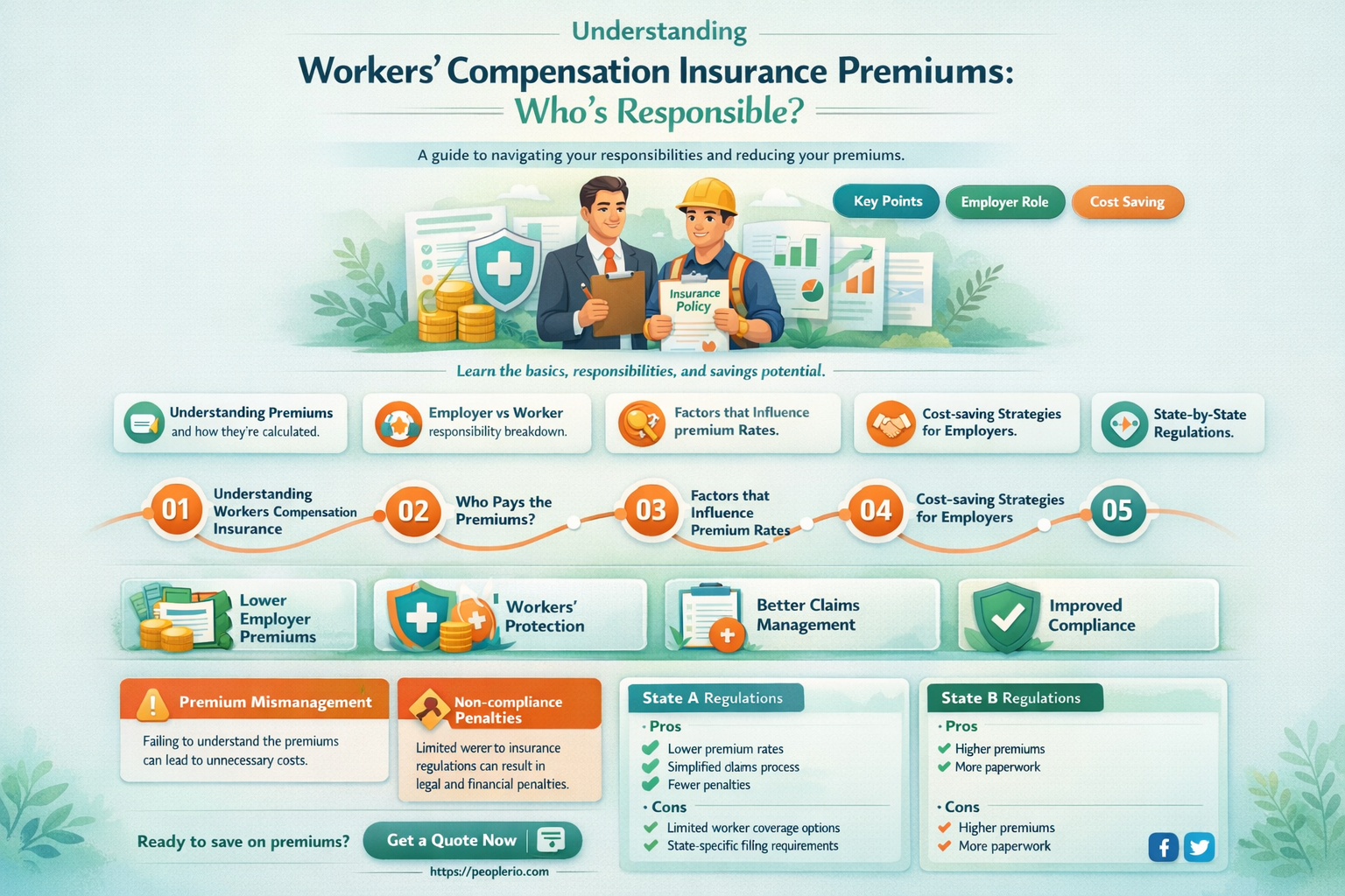 who pays the premiums for workers
