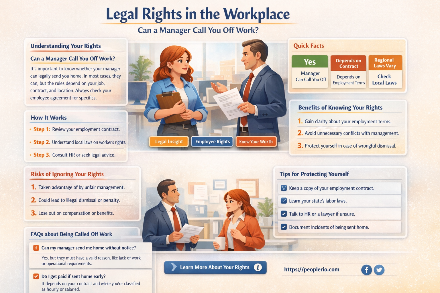 can a manager call an employee off of work