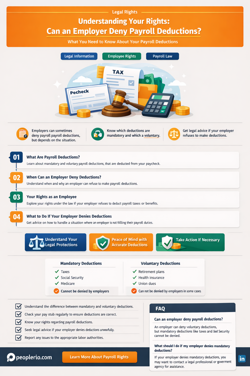 can an employer deny payroll deductions