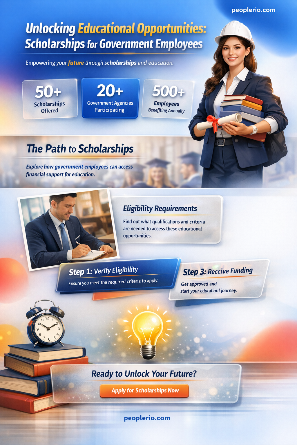 can a working government employee college scholarship