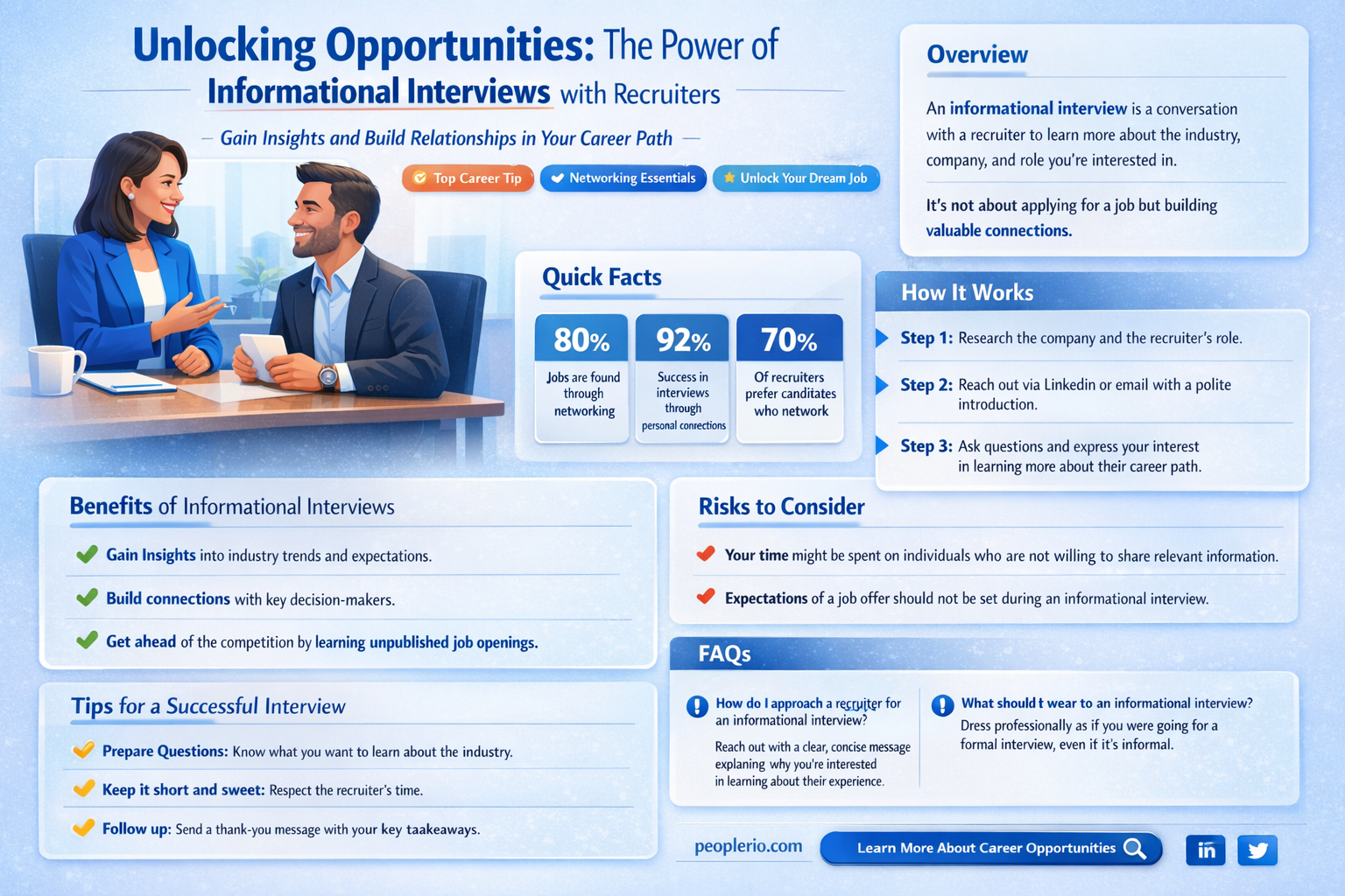 can you request informational interviews with recruiters