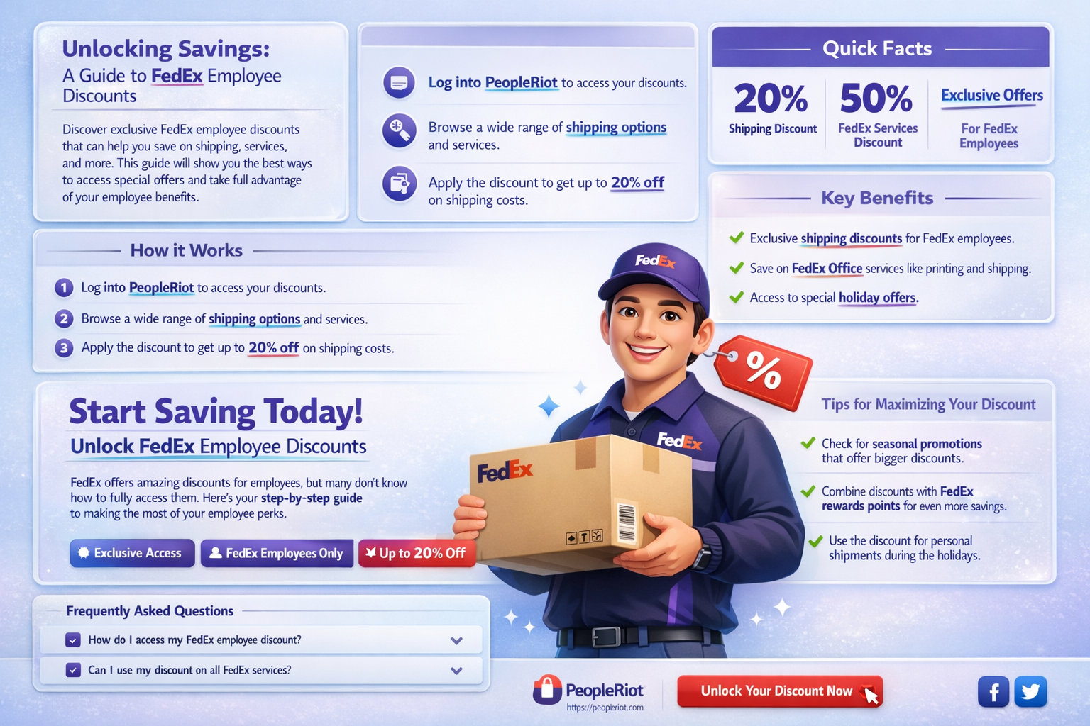 what are the places that fedex employee discounts