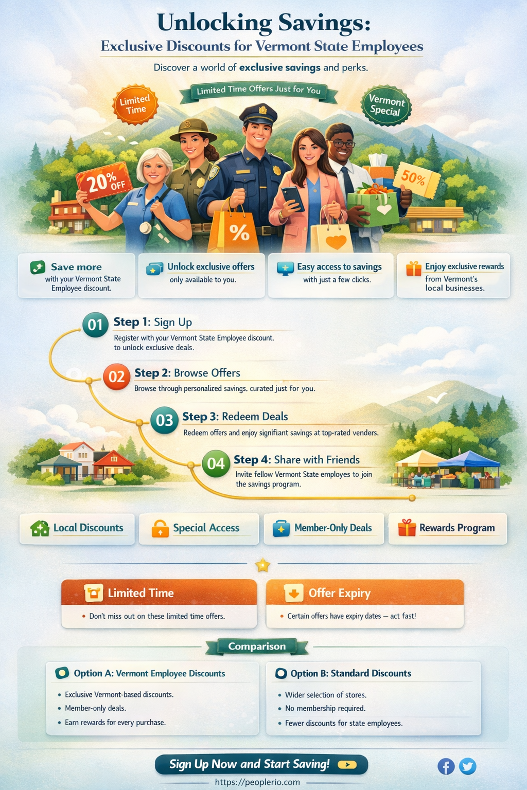 what discounts do i get being a vt state employee