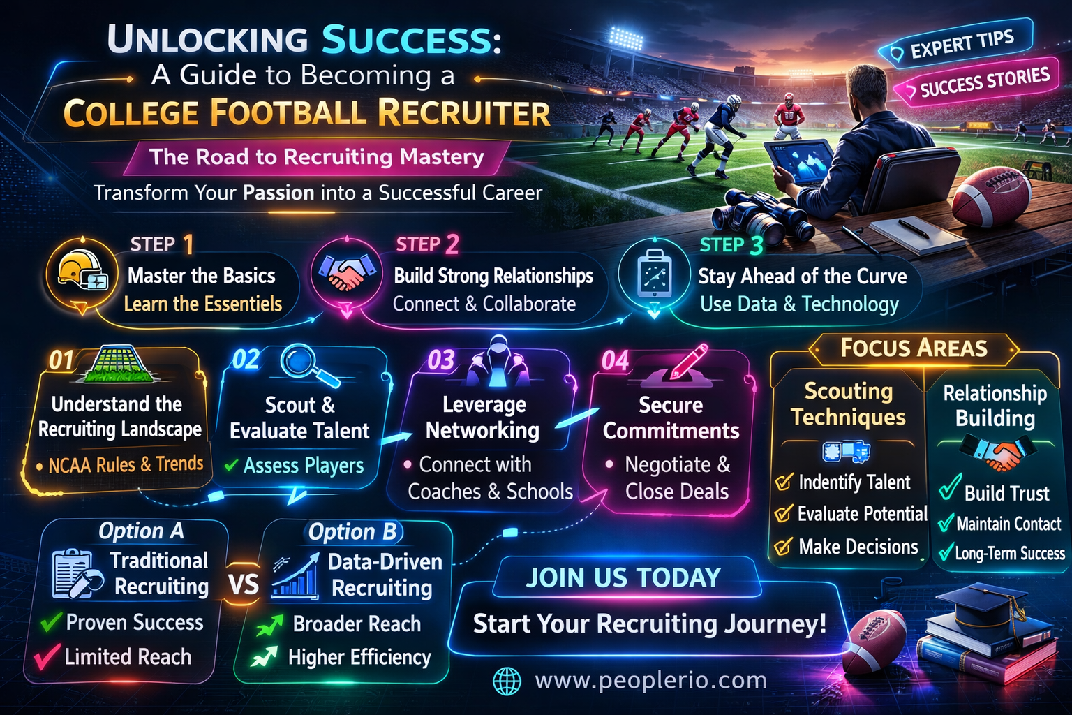 how to become a college football recruiter