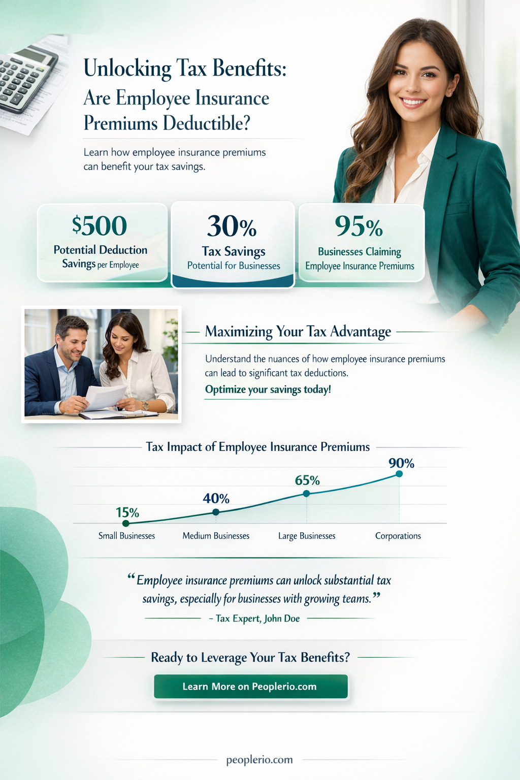 are employee insurance premiums tax deductable