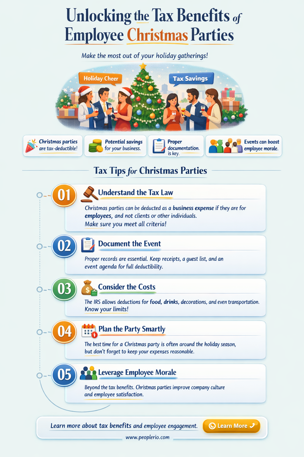 are employee christmas parties tax deductible