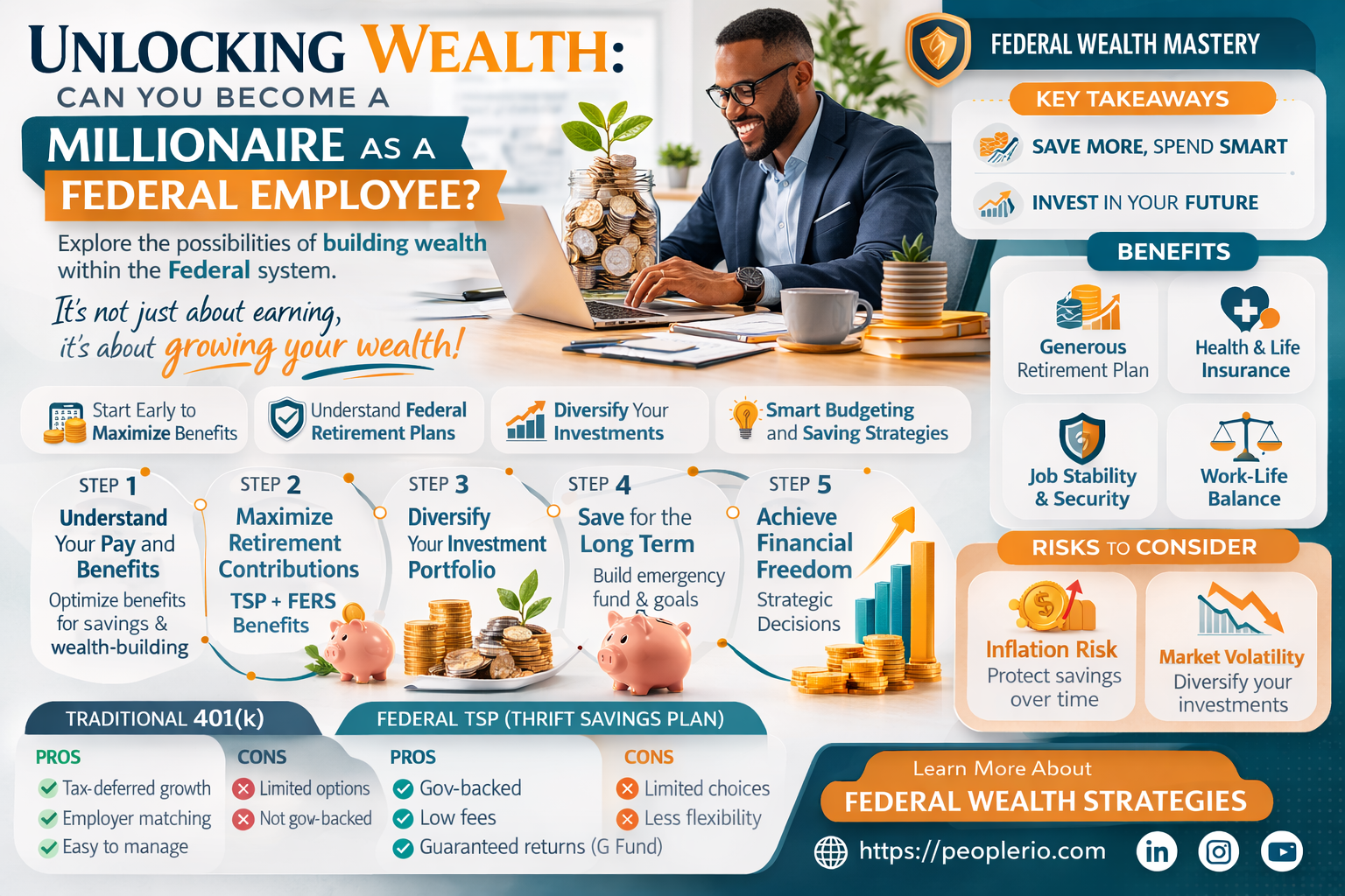 can you be a millionaire as federal employee