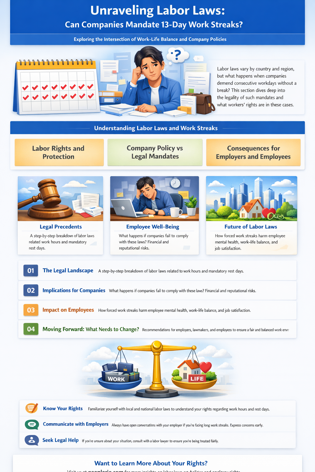 can a company make an employee work 13 days straight