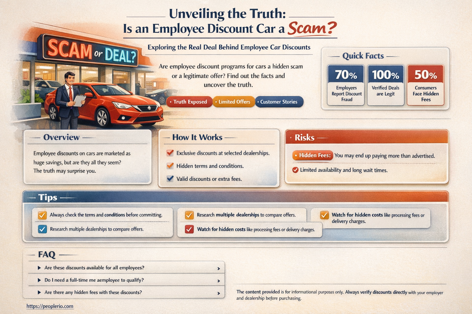is employee discount car a scam