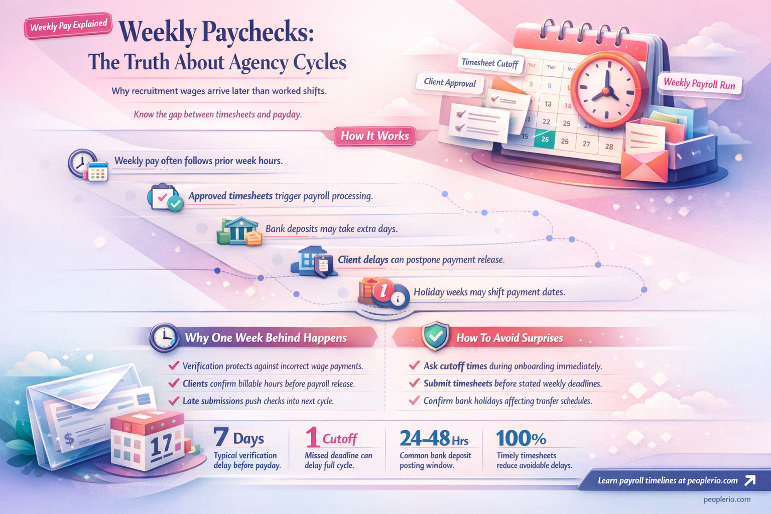 do recruitment agencies pay weekly