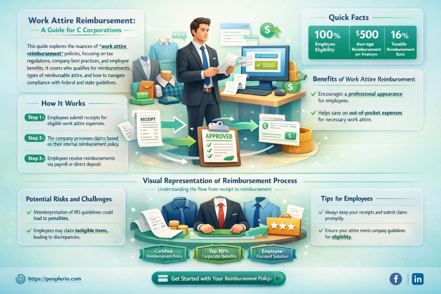 can a c corporation reimburse an employee for work clothes