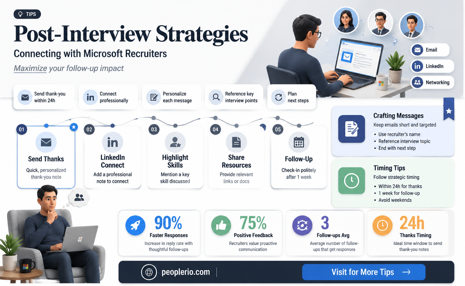 how to reach out to microsoft recruiter after interview
