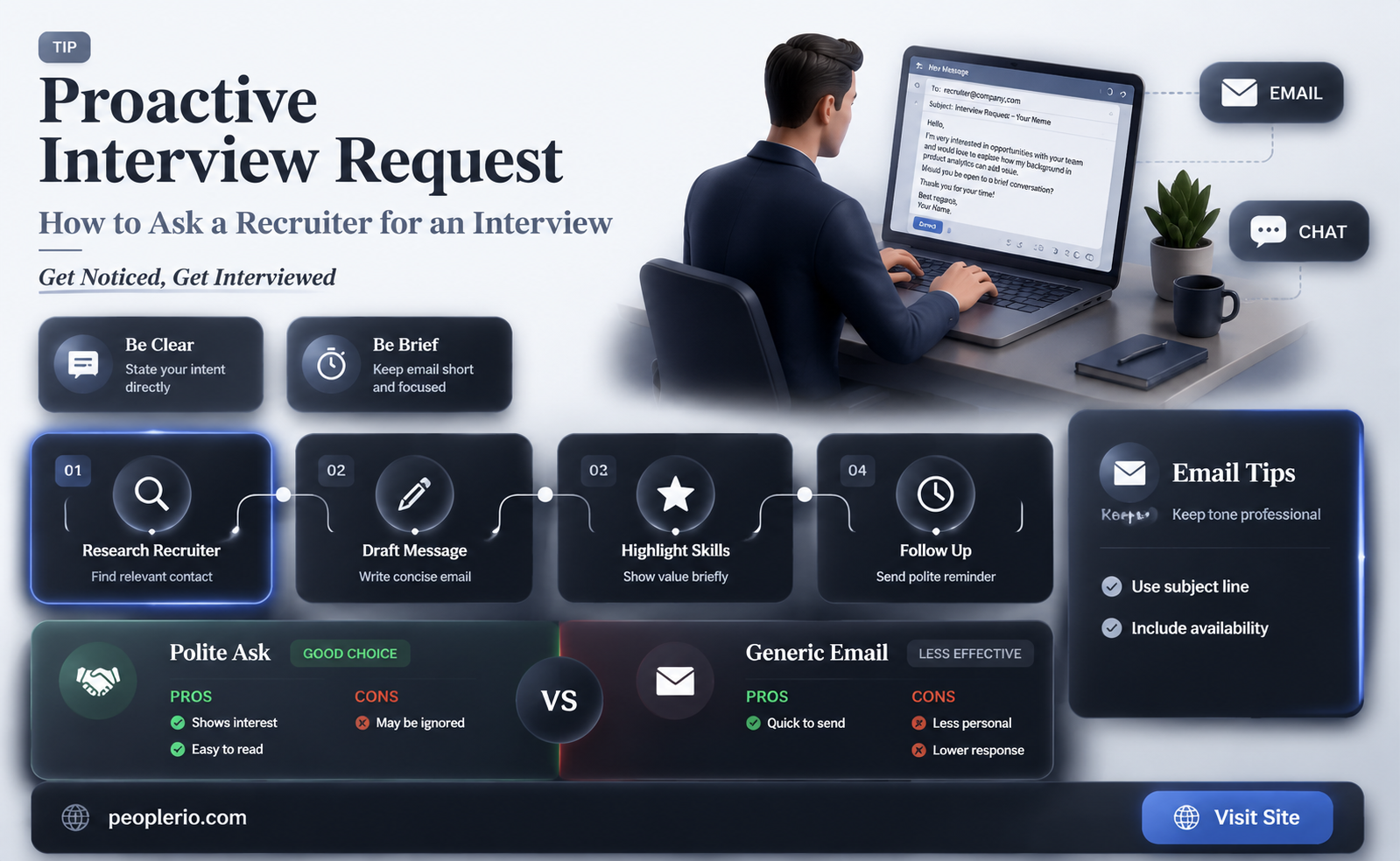 how to ask recruiter for interivew