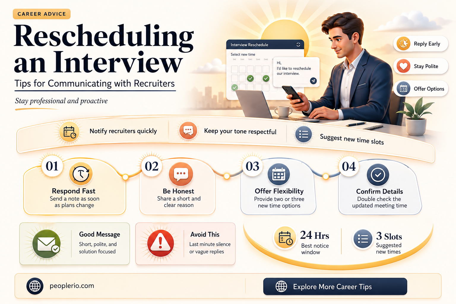 how to reschedule an interview with recruiter