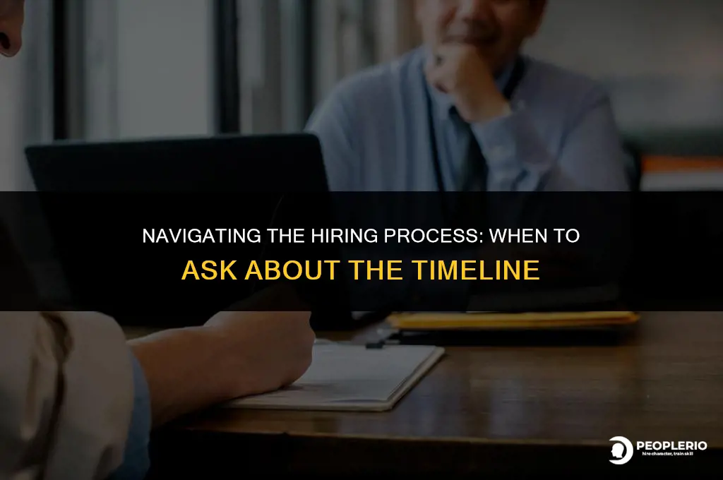 should i asking recruiter about timeline