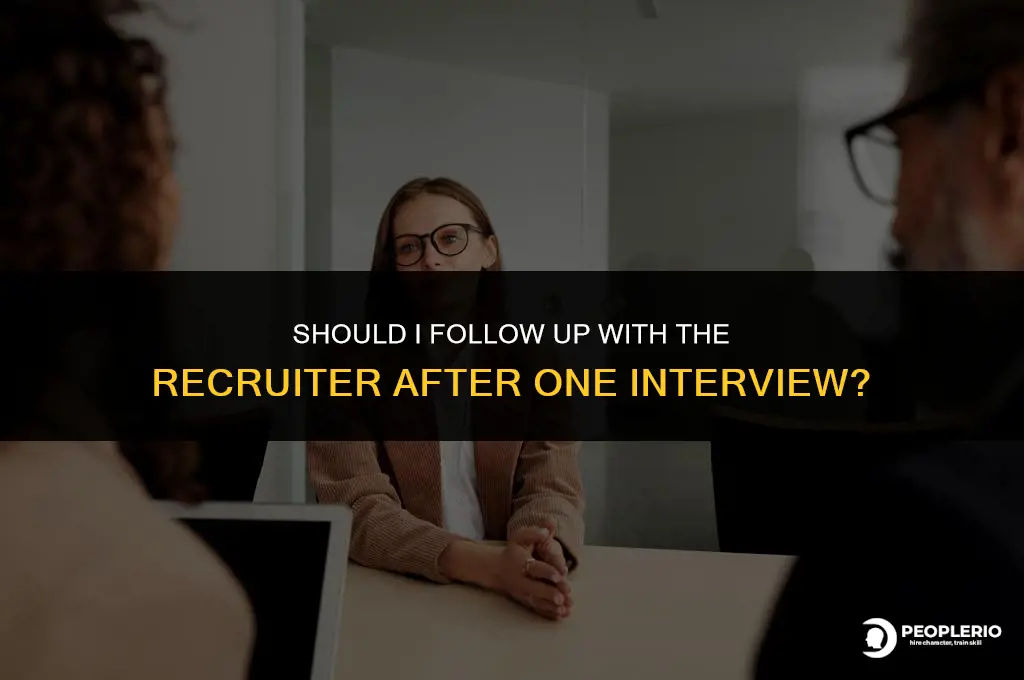 should i check back with recruiter after hone interview