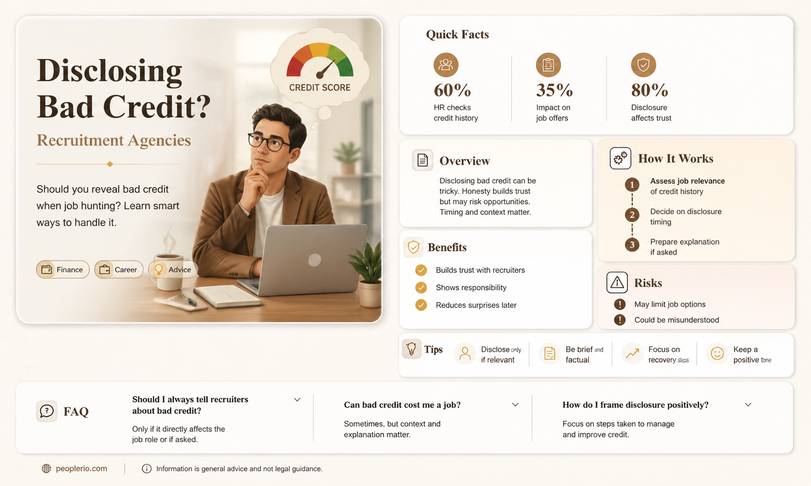 do you tell the recruitment agency you have bad credit