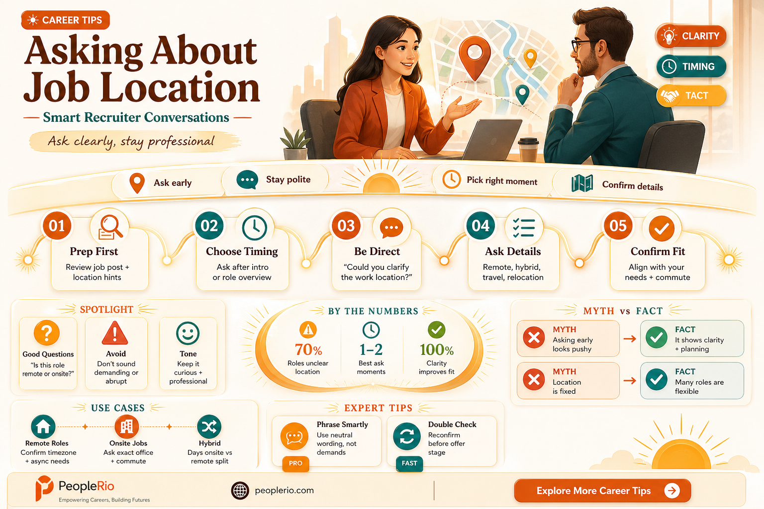 how to ask location question to recruiter