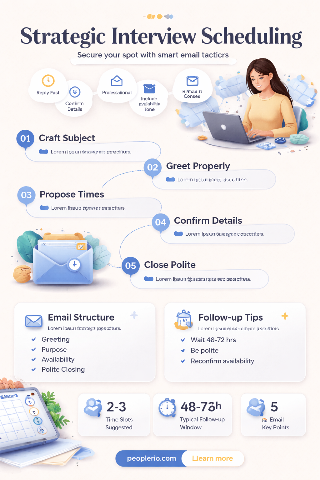 how to email a recruiter for an interview time schedule