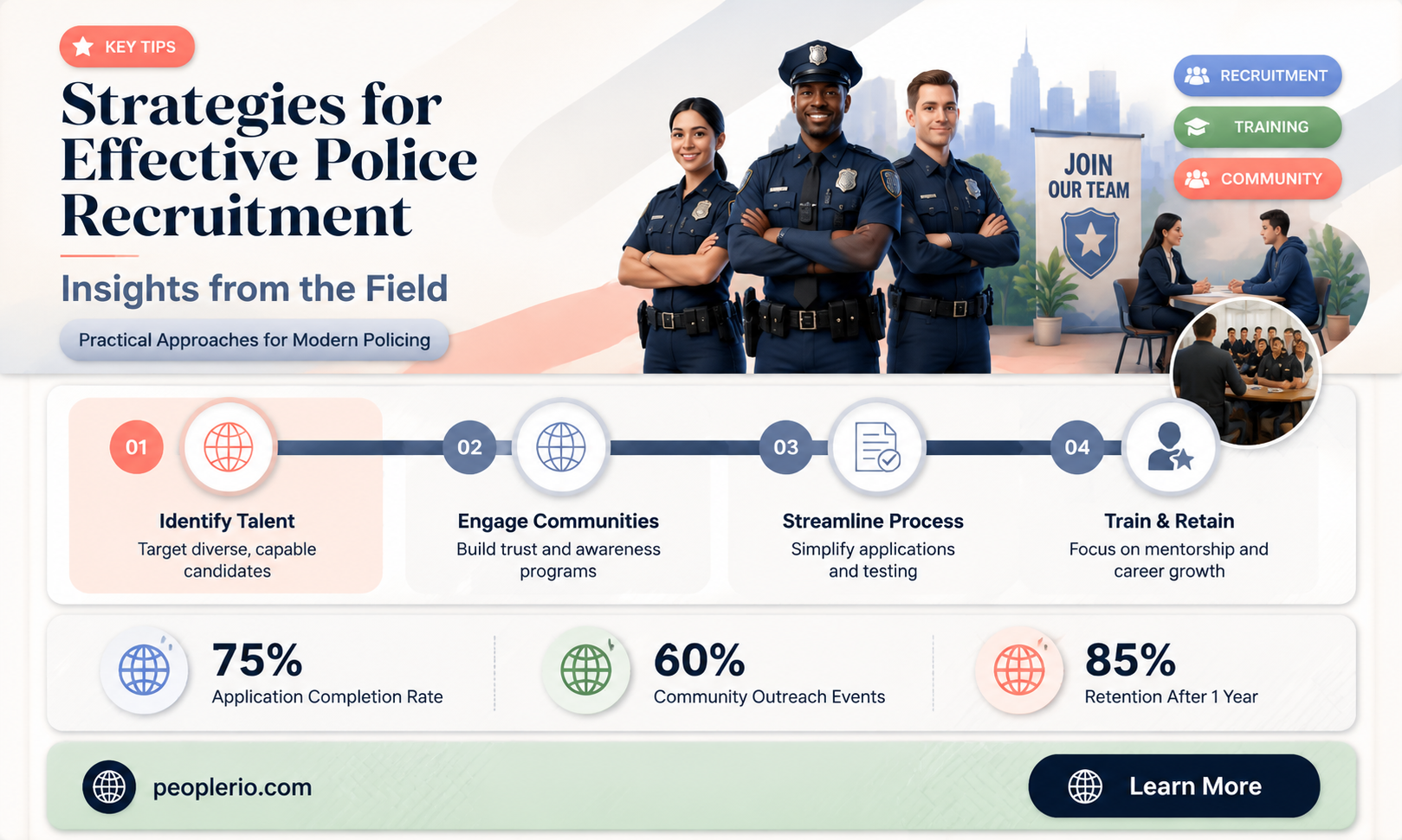 how do police agencies recruit