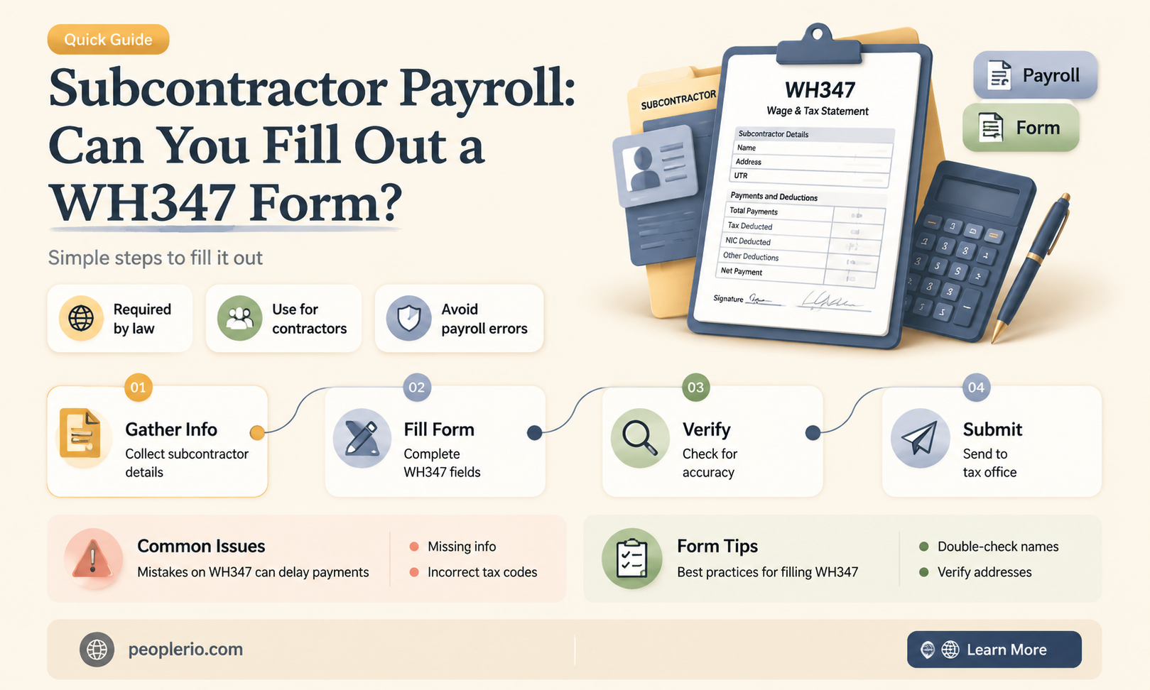 can i fill out payroll wh347 form for subcontractor