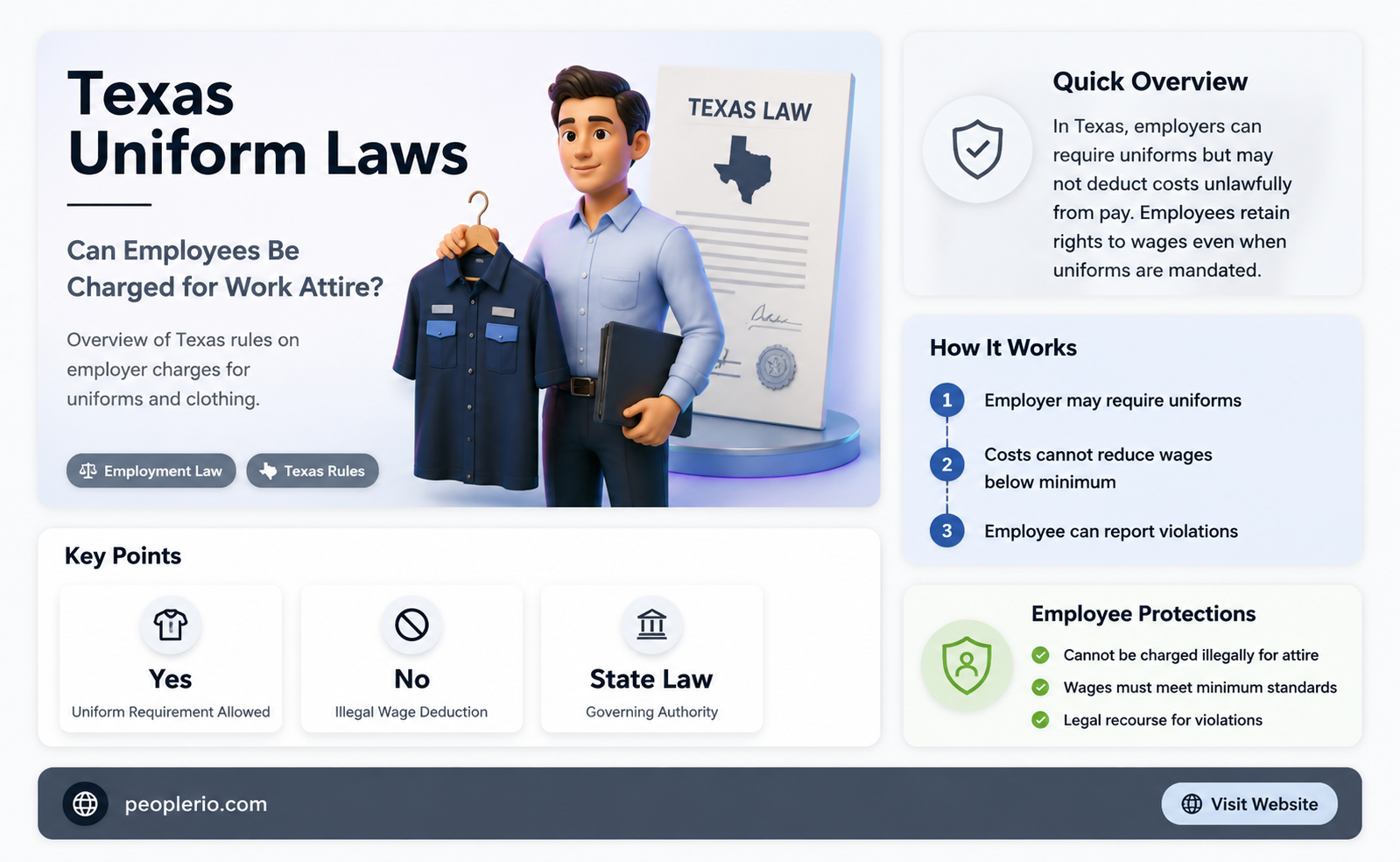 can employee pay for uniforms in tx