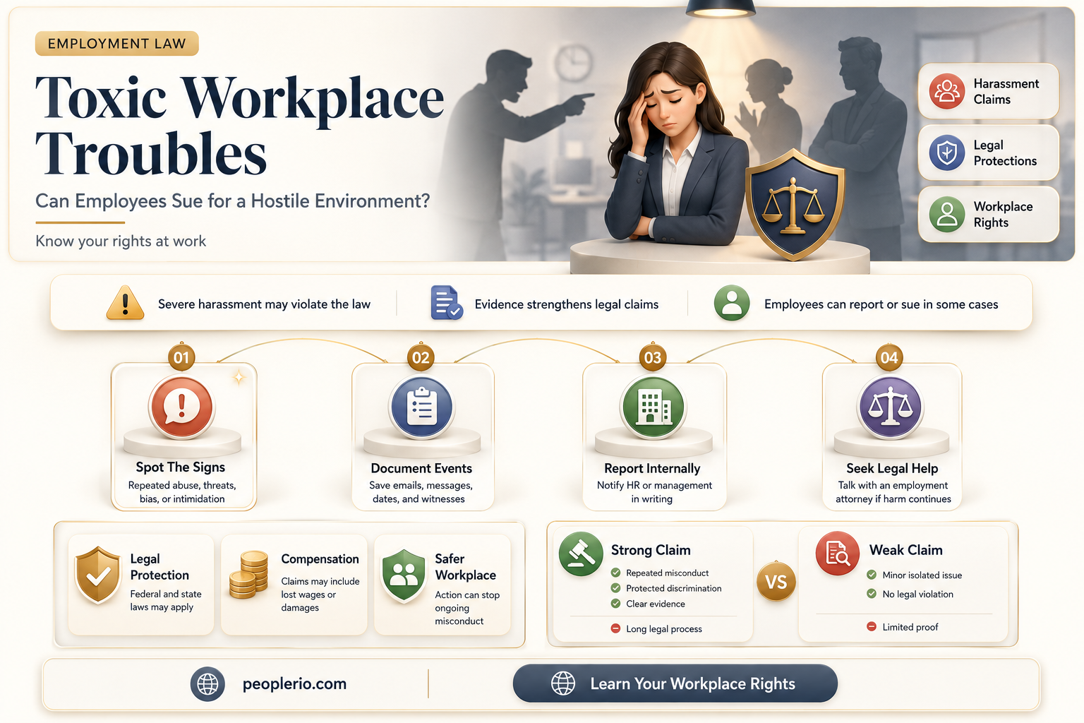 can an employee sue for a toxic work environment