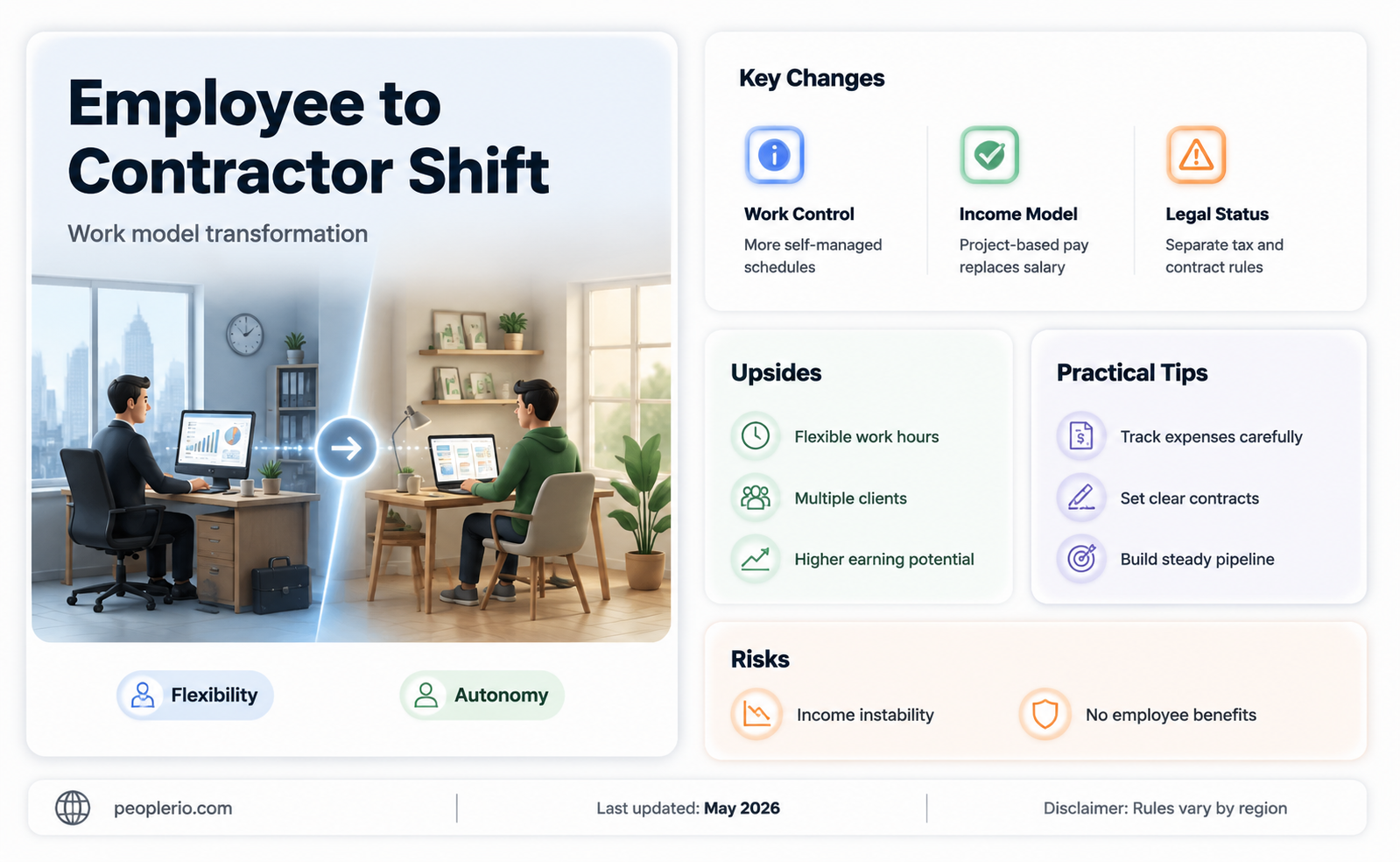 can you change an employee to independent contractor
