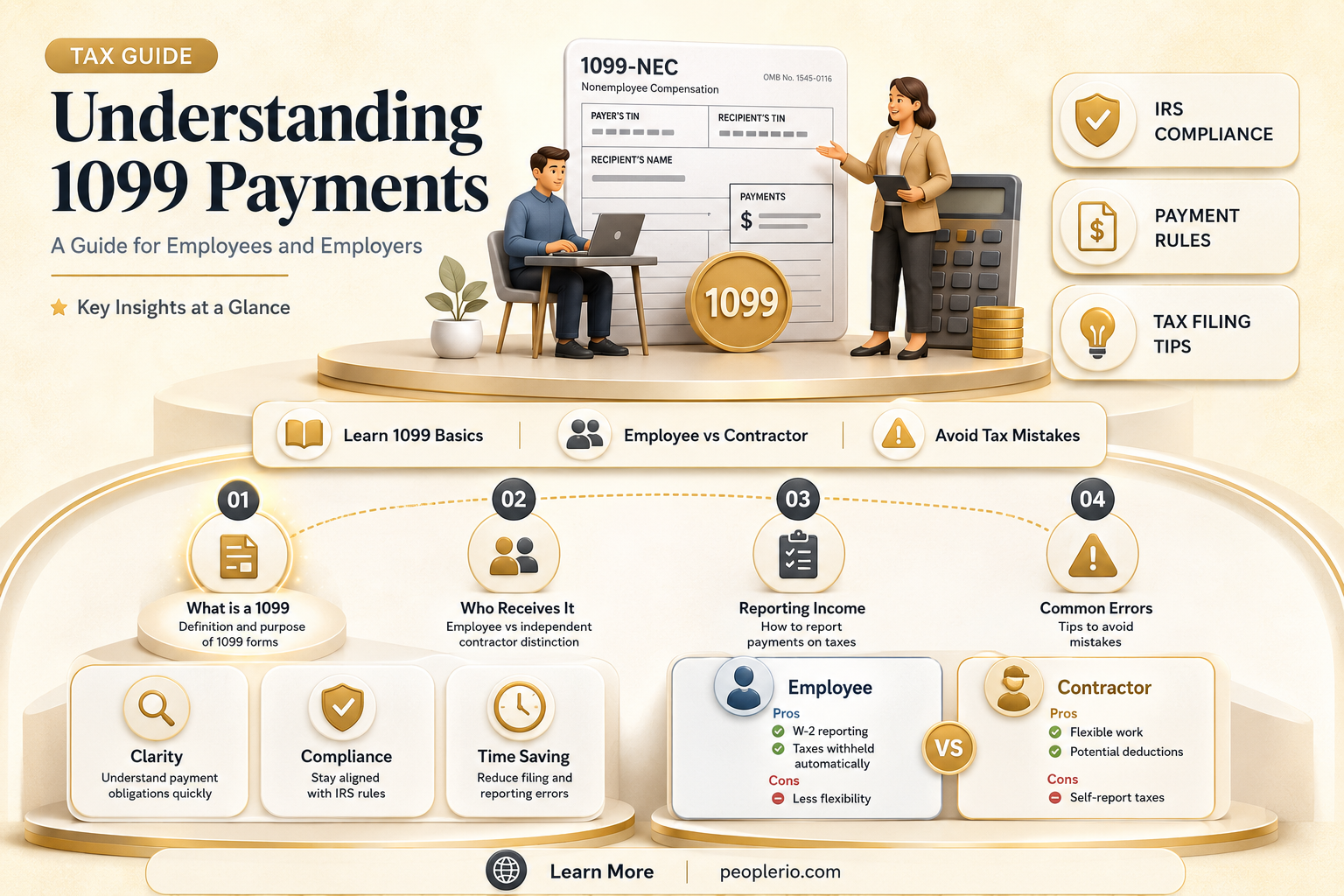 can employee pay 1099