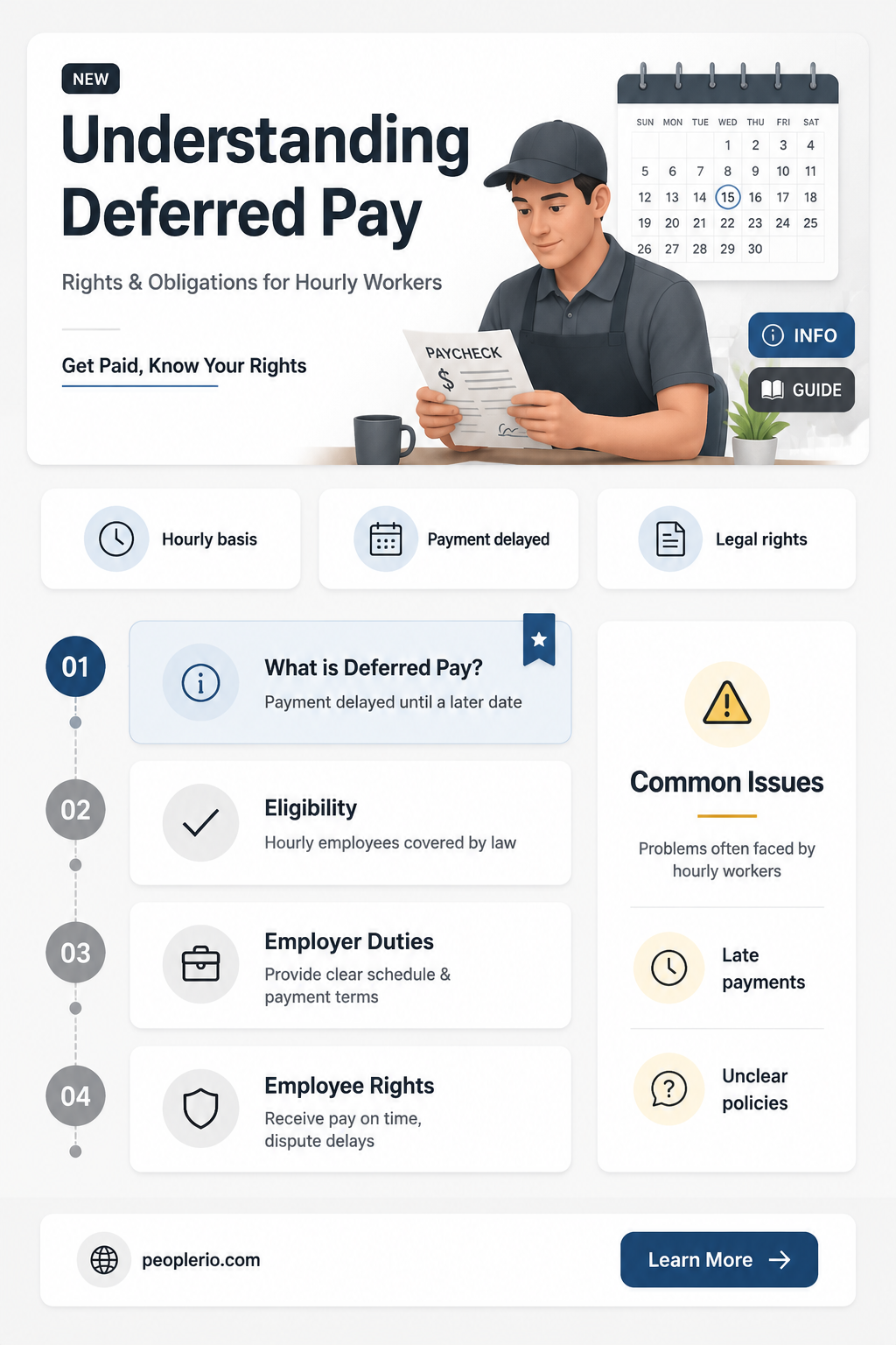 can an hourly employee be force to do defer pay