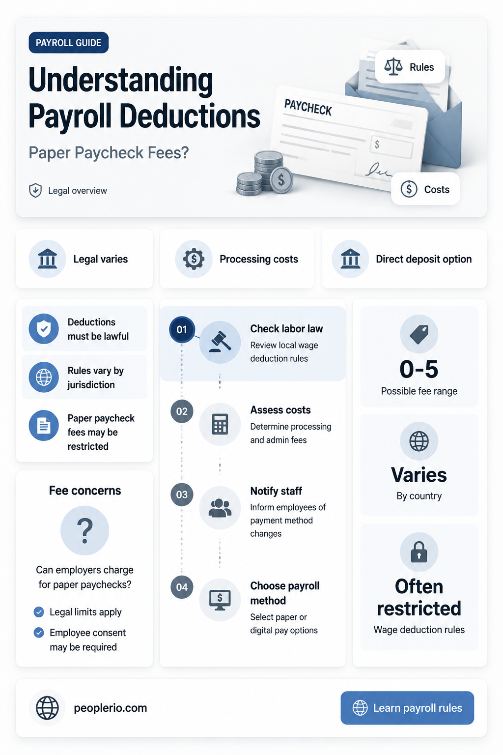 can you charge an employee for a paper paycheck