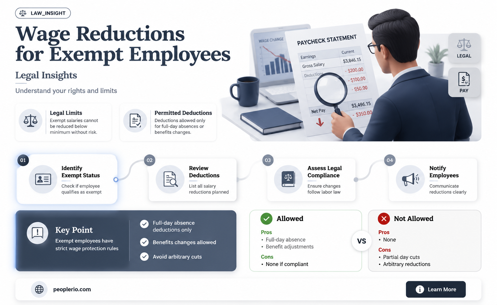 can an exempt employee get reduction in pay