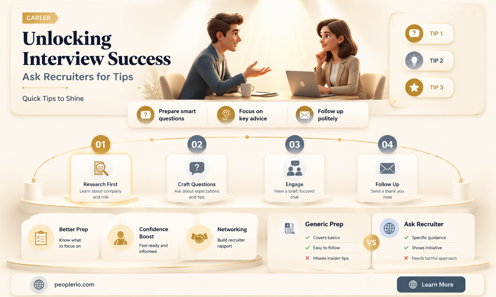 how to ask recruiter for interview tips