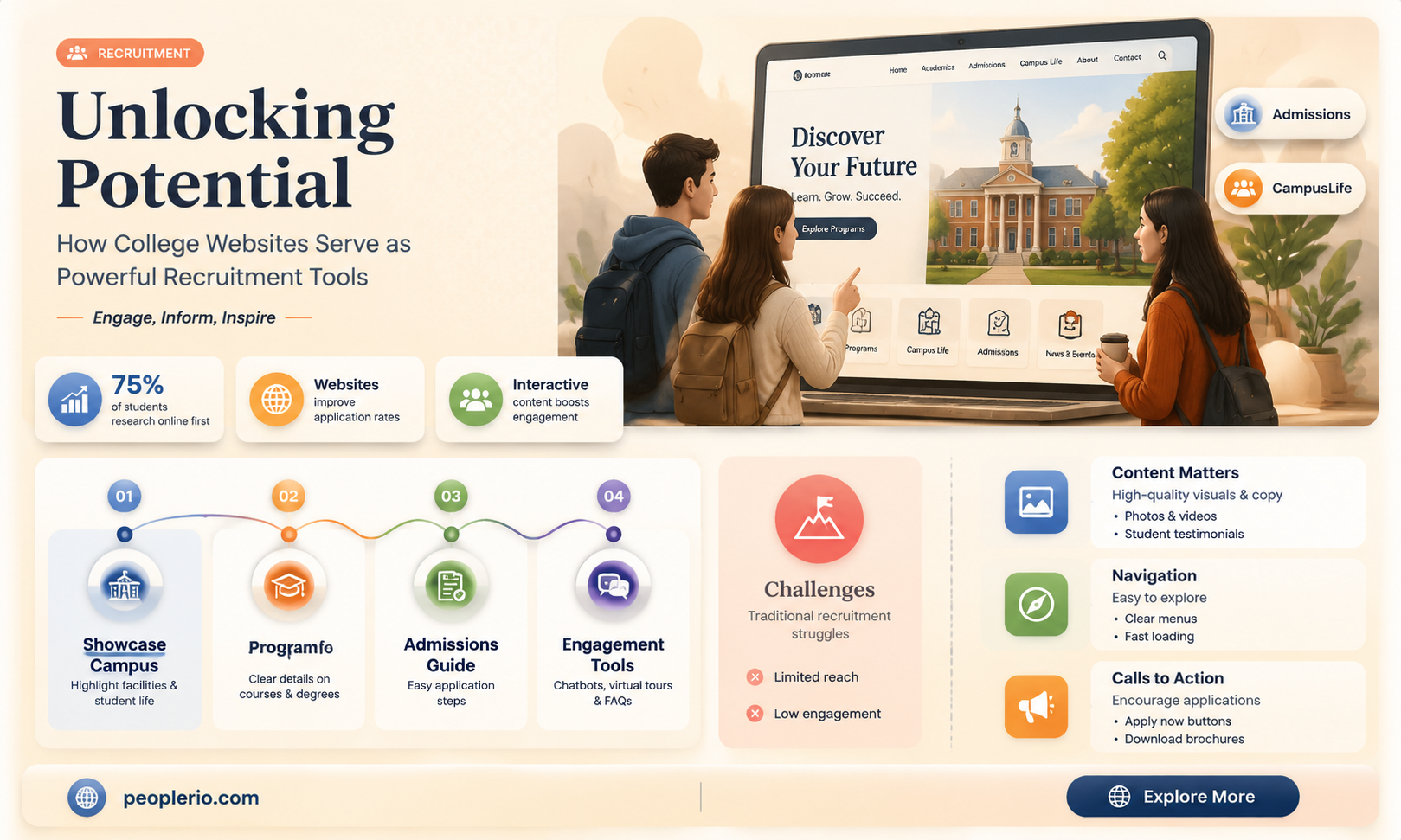 how a college website is a recruitment tool