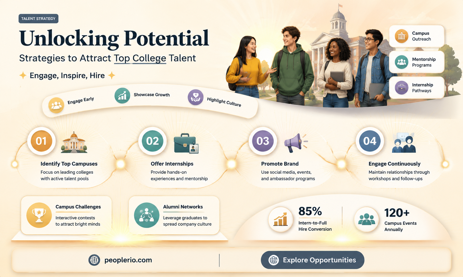 how can companies recruit the best college students