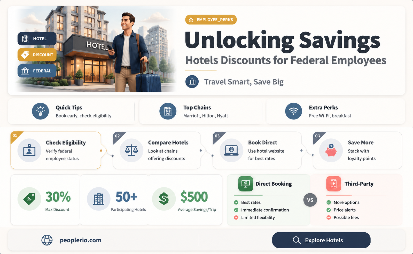 what hotels give federal employee discounts