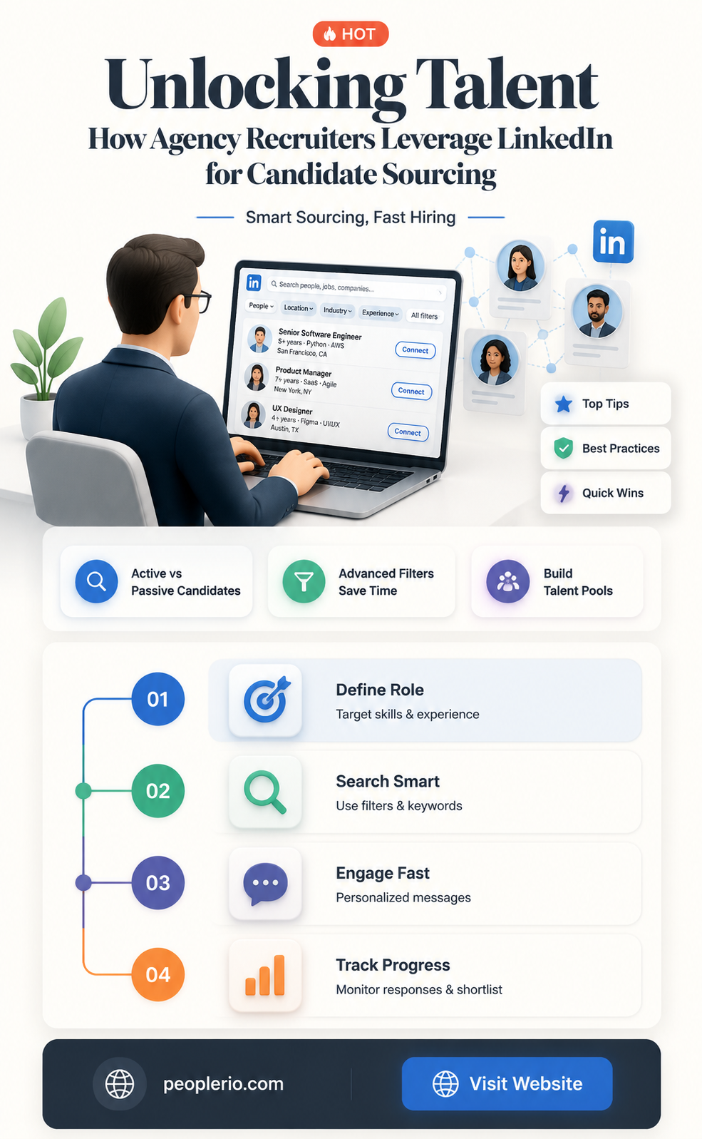 how do agency recruiters get candidates through linkedin