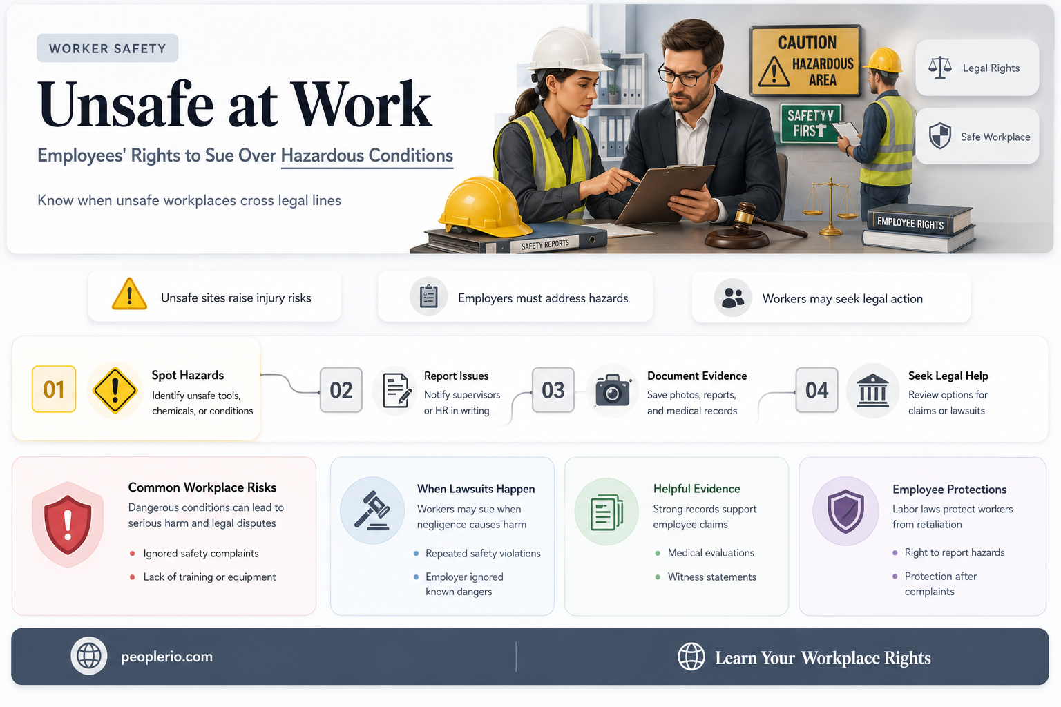 can an employee sue for unsafe working conditions