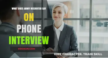 Decoding the Army Recruiter's Phone Interview: Insights and Tips