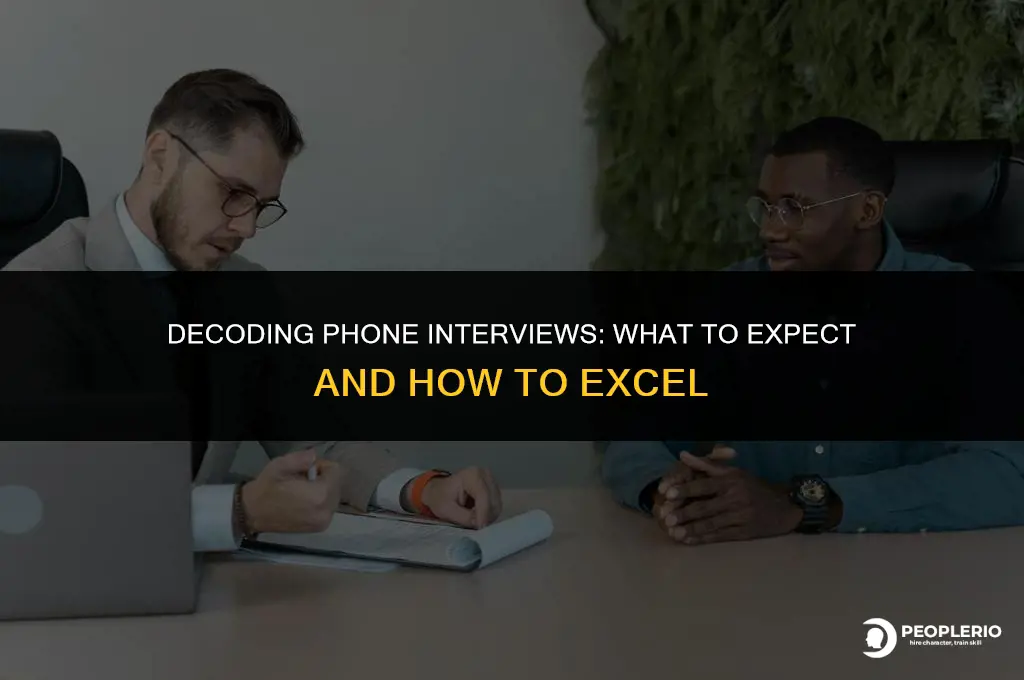 what does phone interviews with recruiter entail