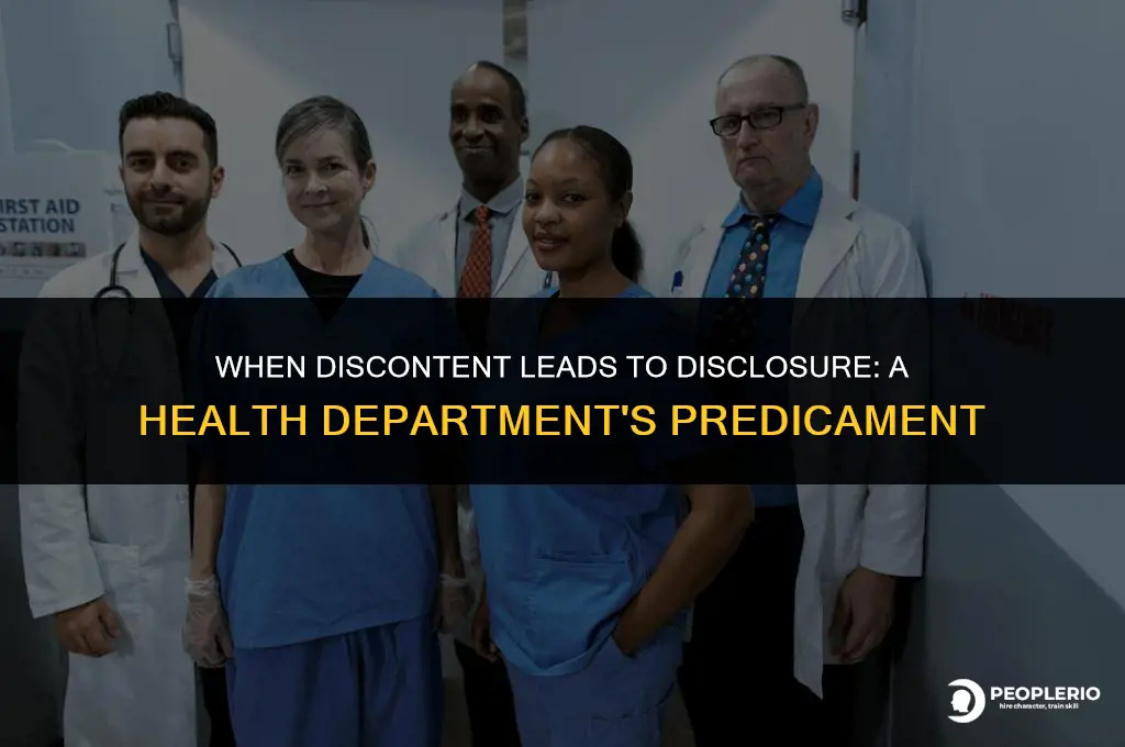 what happens when a disgruntled employee reports to health dept
