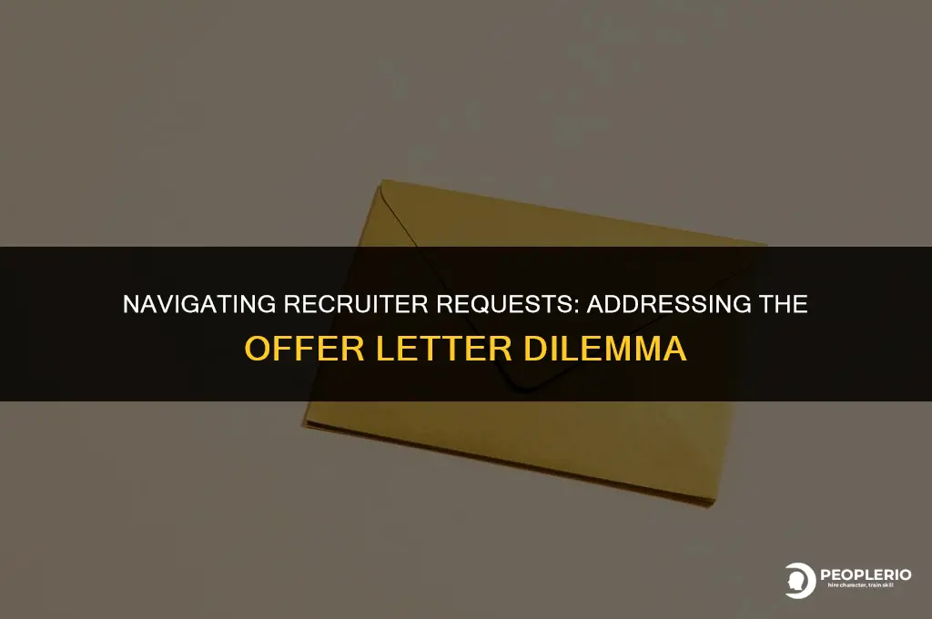 what if recruiter ask for address for offer letter