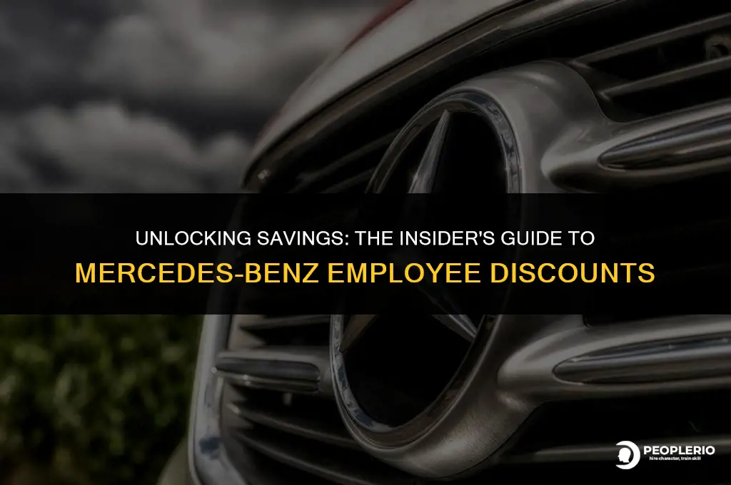 what is the average employee discount on mercedes benz cars