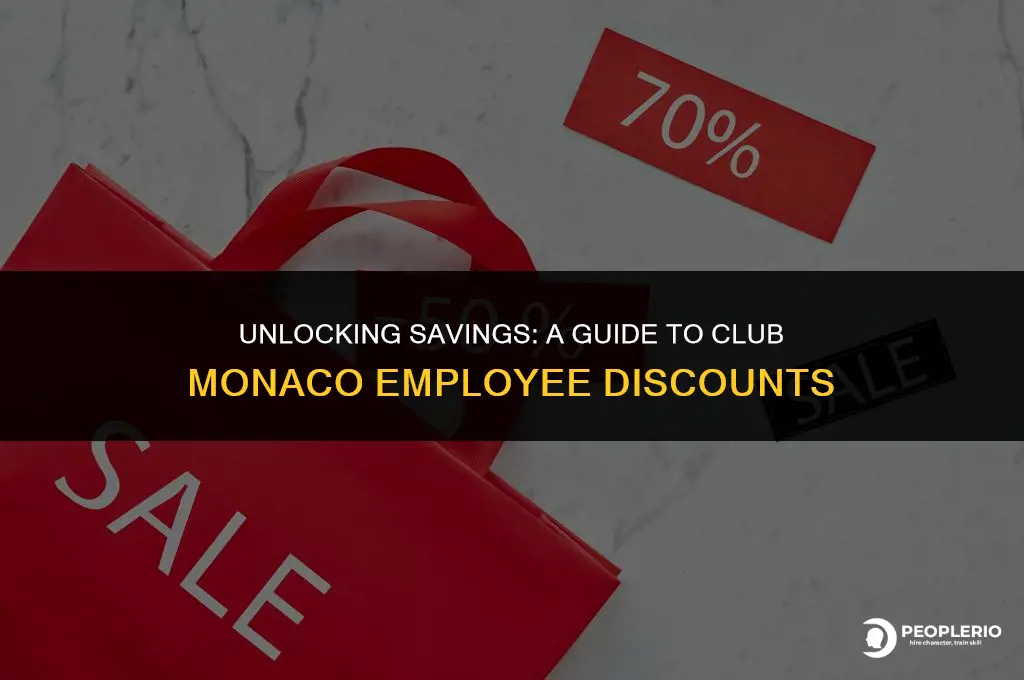 what is the club monaco employee discount