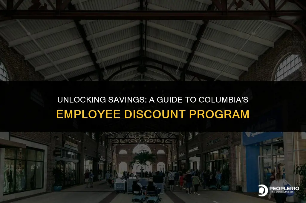 what is the columbia employee discount