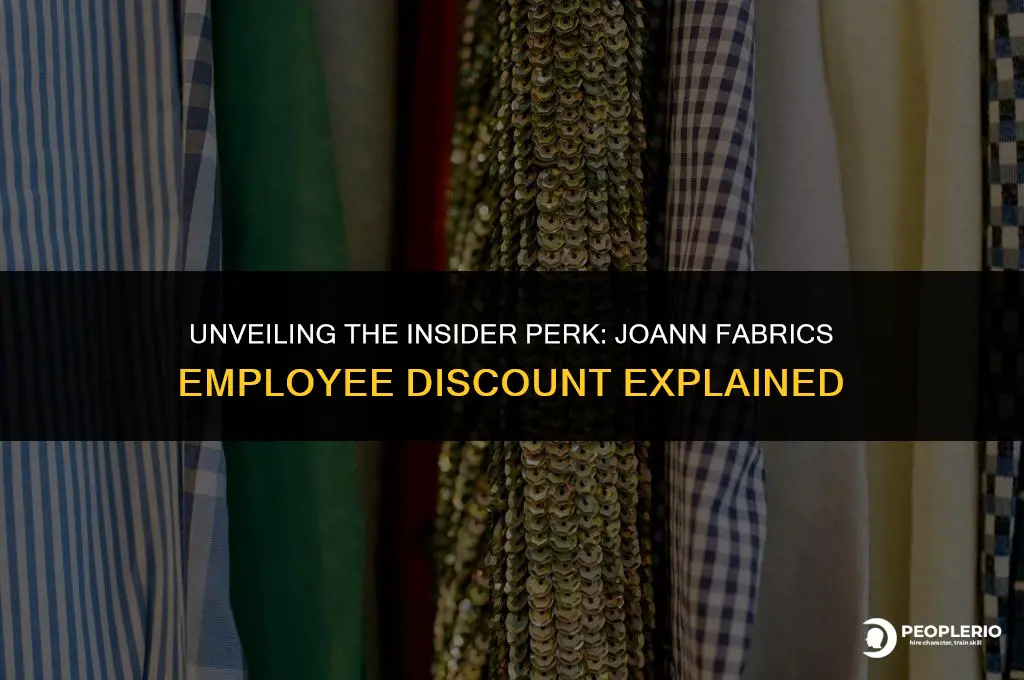 what is the employee discount at joann fabrics