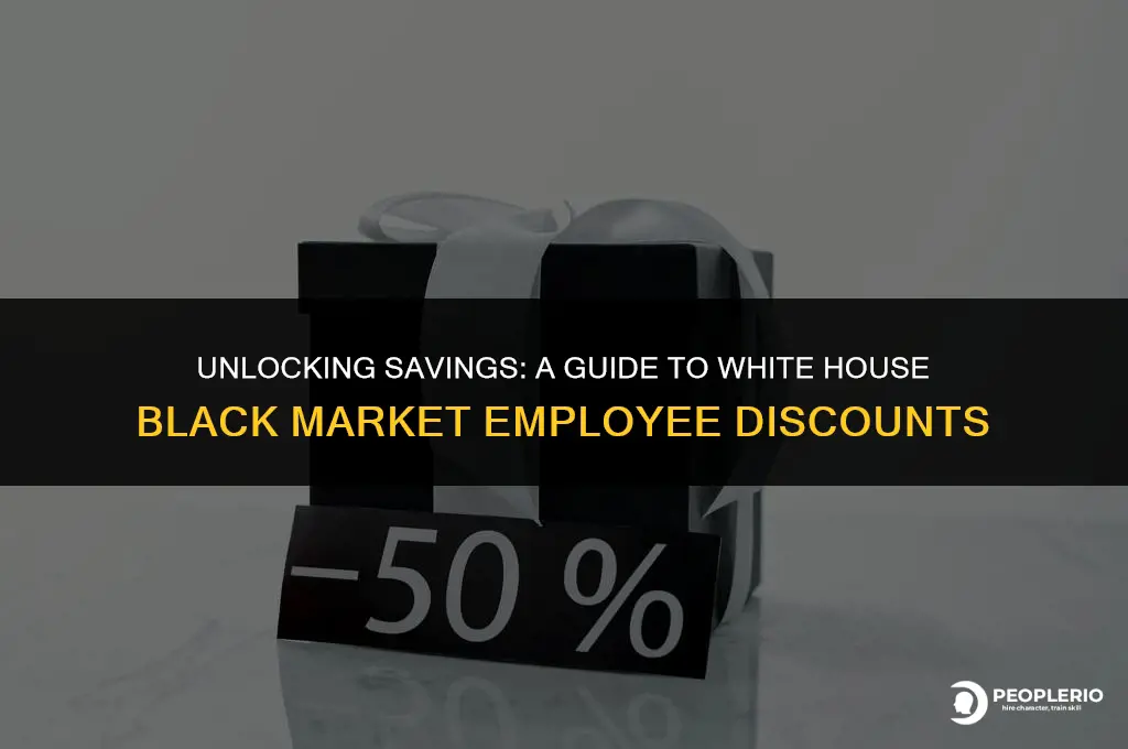 what is the employee discount at white house black market