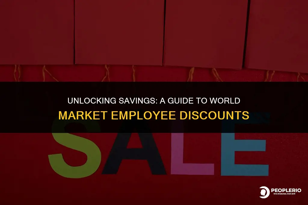 what is the employee discount at world market